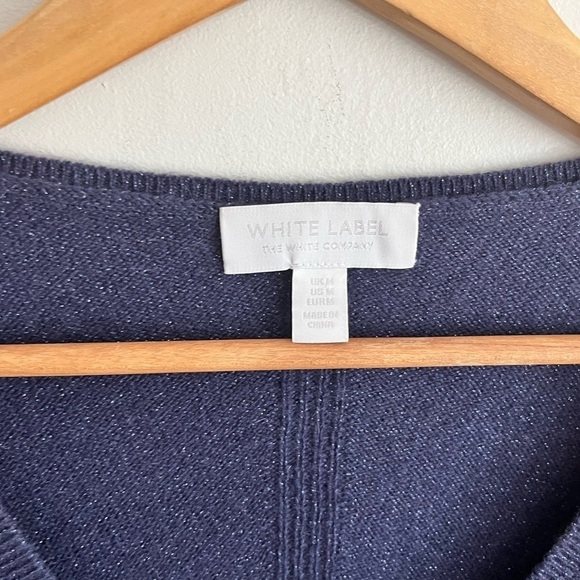 The White Label The White Company Cashmere Metallic Shimmer A line Sweater - Picture 3 of 7